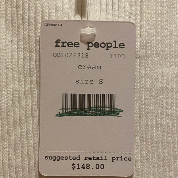 NWT Free People White Long Sleeve Maxi Dress - Picture 14 of 15